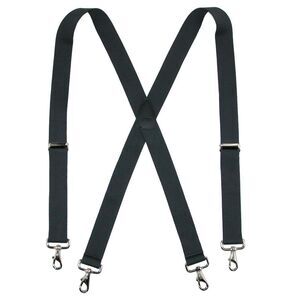 CTM Men's Big & Tall Elastic Solid Color X-Back Suspender with Swivel Hook Ends